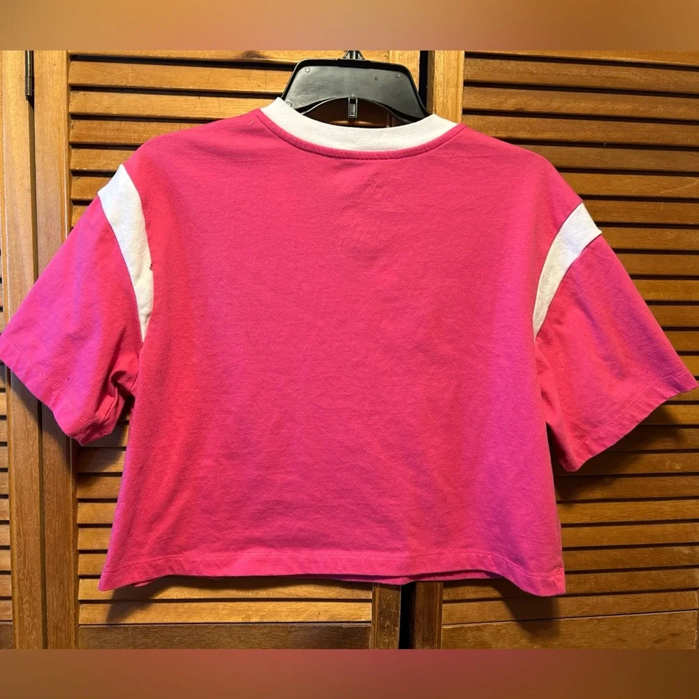 Mattel Barbie Pink V-Neck Cropped Top - Picture 2 of 12
